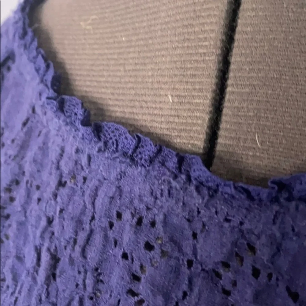 FREE PEOPLE top size M blue lace top